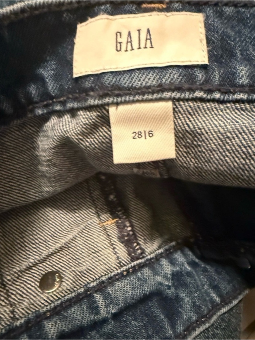 Cult Gaia X Gap Wide-Leg Jeans With Detachable Gold Chain Sz 28 - Picture 9 of 9